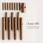 Pipishell Wooden Coat Rack with 8 Hooks