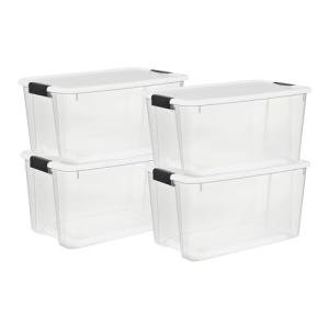 Sterilite 4 Pack Ultra Latching Storage Bins