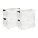Sterilite 4 Pack Ultra Latching Storage Bins