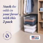 HOMZ 2-Pack 64 Quart Clear Storage Bins