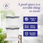 HOMZ 2-Pack 64 Quart Clear Storage Bins