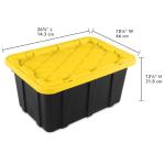 Heavy-Duty 6-Pack Storage Bins with Lids
