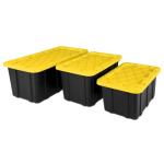 Heavy-Duty 6-Pack Storage Bins with Lids