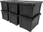 20 Gallon Lockable Storage Bins - 6 Pack