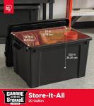 20 Gallon Lockable Storage Bins - 6 Pack