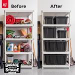 20 Gallon Lockable Storage Bins - 6 Pack