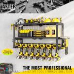 Heavy-Duty Wall-Mount Tool Organizer with Drill Holders