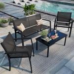 Shintenchi 4-Piece All-Weather Patio Furniture Set