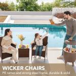 Devoko 3-Piece Rattan Patio Furniture Set