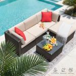 Devoko 5-Piece All-Weather Patio Furniture Set