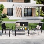Shintenchi 4-Piece All-Weather Patio Furniture Set