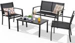 Shintenchi 4-Piece All-Weather Patio Furniture Set