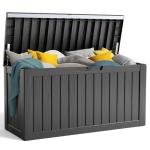 90 Gallon Lockable Outdoor Storage Box - Black