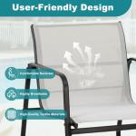 DUMOS 3-Piece Gray Patio Furniture Set