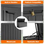 90 Gallon Lockable Outdoor Storage Box - Black