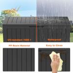 90 Gallon Lockable Outdoor Storage Box - Black