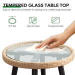 Beige 3-Piece Outdoor Wicker Bistro Set