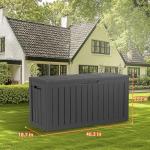 90 Gallon Lockable Outdoor Storage Box - Black