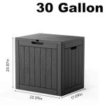 30 Gallon Lockable Outdoor Deck Storage Box