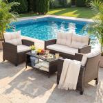 Devoko 4-Piece Outdoor Patio Furniture Set