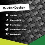 Outdoor 4-Piece Rattan Patio Furniture Set