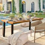 Devoko Acacia Wood Dining Table for 6