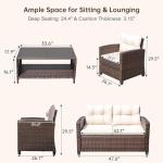 Devoko 4-Piece Outdoor Patio Furniture Set