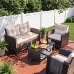 Devoko 4-Piece Outdoor Patio Furniture Set