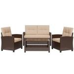 4-Piece Outdoor Rattan Patio Furniture Set