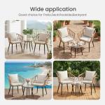 DUMOS 3-Piece All-Weather Outdoor Bistro Set