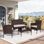 Shintenchi 4-Piece Wicker Patio Furniture Set