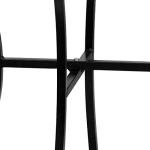 Modern 28" Steel Patio Table with Flower Design