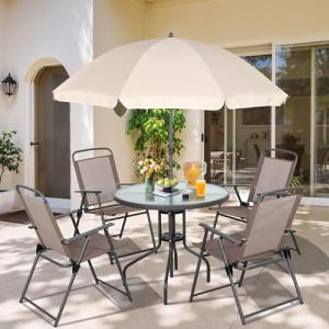 Vongrasig 6-Piece Folding Patio Dining Set
