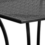 Modern 28" Steel Patio Table with Flower Design