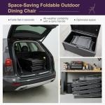 Outdoor Dining Set for 8 with Folding Chairs