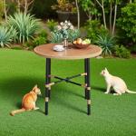 Round Patio Dining Table for 4 with Umbrella Hole