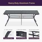 Outdoor Dining Set for 8 with Folding Chairs