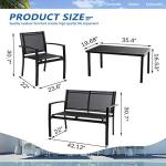 Vongrasig 4-Piece Outdoor Patio Furniture Set