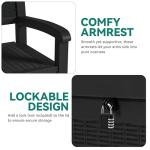 YITAHOME 70 Gallon Outdoor Storage Bench with Armrests