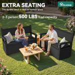 YITAHOME 70 Gallon Outdoor Storage Bench with Armrests