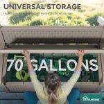 YITAHOME 70 Gallon Lockable Outdoor Storage Bench