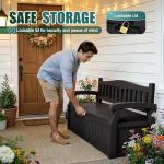 Devoko 80 Gallon Lockable Outdoor Storage Bench