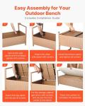 VEVOR 70 Gallon Outdoor Storage Bench with Cushion