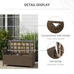 29 Gallon Outdoor Wicker Storage Bench with Cushion