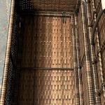 29 Gallon Outdoor Wicker Storage Bench with Cushion