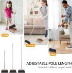 Lightweight Broom and Dustpan Set with Long Handle