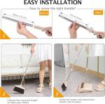 Lightweight Broom and Dustpan Set with Long Handle