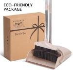 Lightweight Broom and Dustpan Set with Long Handle