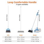Adjustable Long Handle Broom and Dustpan Set