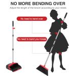 NACENA Adjustable Broom and Dustpan Combo Set